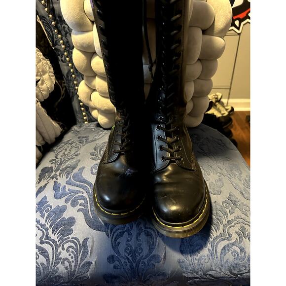 Dr Martens Custom Painted 14 Eye Knee High Boots size 8/EU 39 - Picture 3 of 6